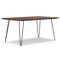Hunter Dining Table Walnut Wood Modern Industrial Black Metal Hairpin Legs 60"